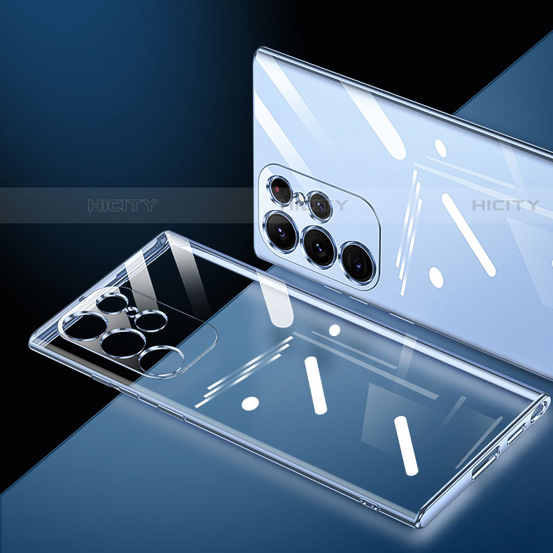 Custodia Silicone Trasparente Ultra Sottile Cover Morbida H06 per Samsung Galaxy S22 Ultra 5G