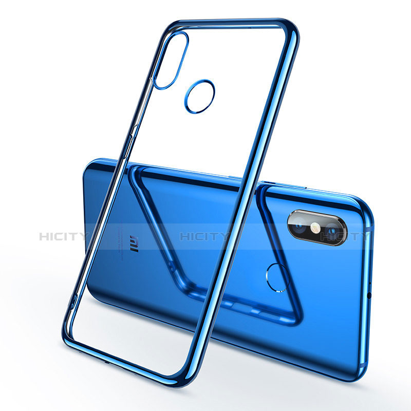 Custodia Silicone Trasparente Ultra Sottile Cover Morbida H06 per Xiaomi Mi 8 Blu
