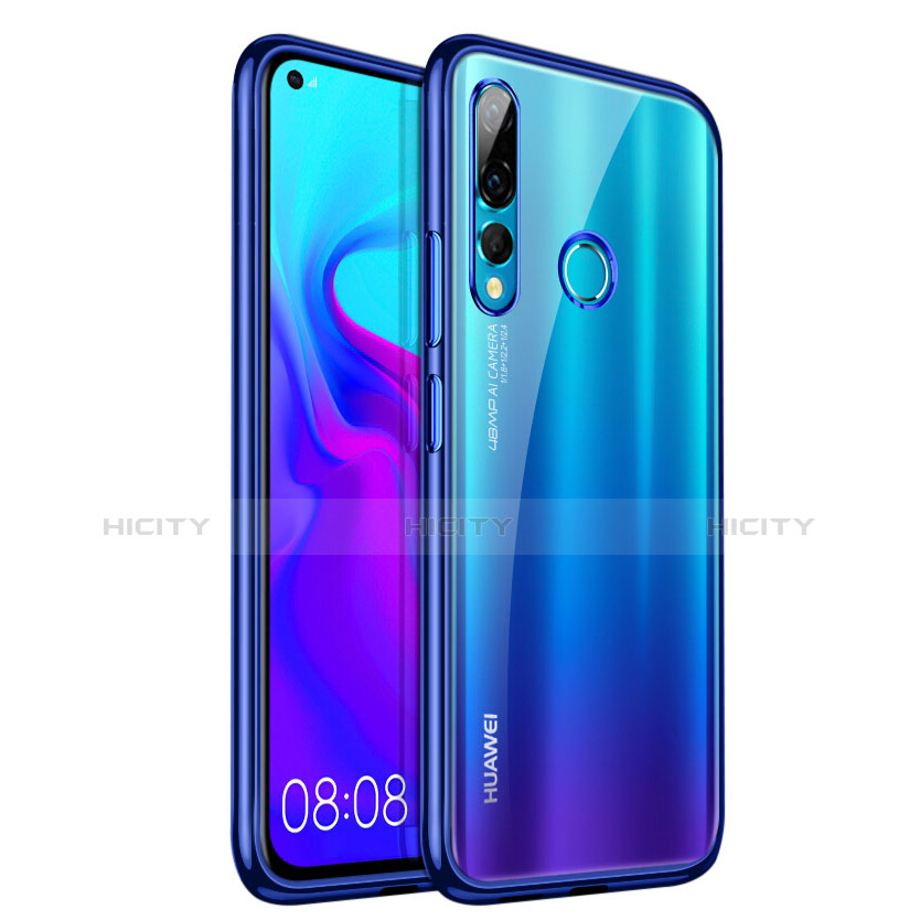 Custodia Silicone Trasparente Ultra Sottile Cover Morbida H07 per Huawei Nova 4 Blu