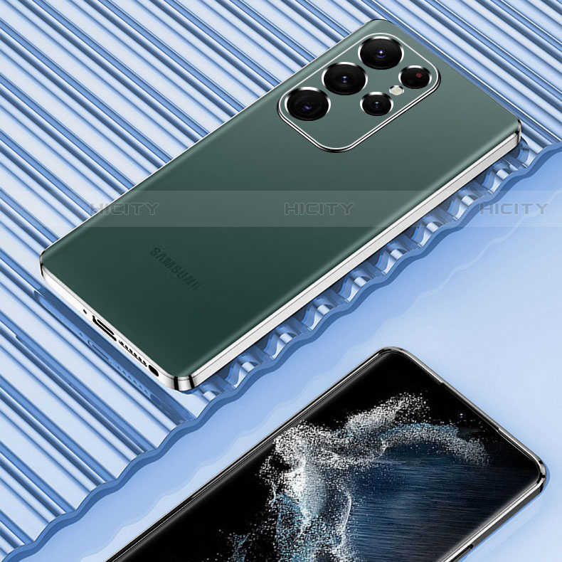 Custodia Silicone Trasparente Ultra Sottile Cover Morbida H07 per Samsung Galaxy S22 Ultra 5G