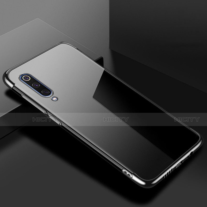 Custodia Silicone Trasparente Ultra Sottile Cover Morbida H08 per Xiaomi Mi 9 Pro Nero