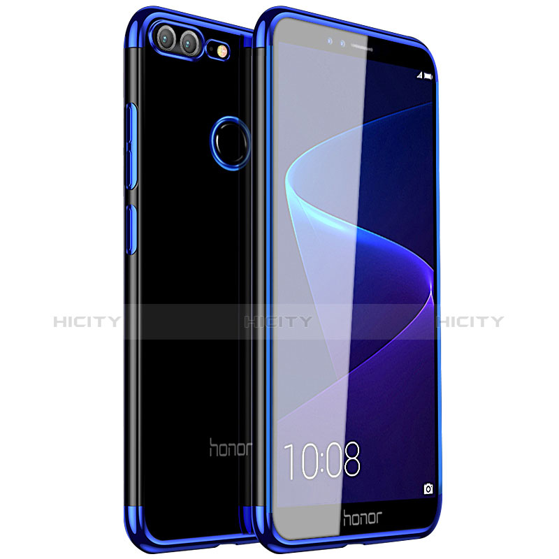 Custodia Silicone Trasparente Ultra Sottile Cover Morbida H16 per Huawei Honor 9 Lite Blu