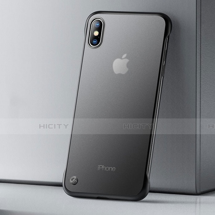 Custodia Silicone Trasparente Ultra Sottile Cover Morbida HT01 per Apple iPhone Xs Max Nero