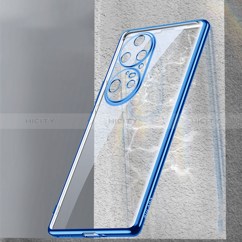 Custodia Silicone Trasparente Ultra Sottile Cover Morbida LD1 per Huawei P50 Pro