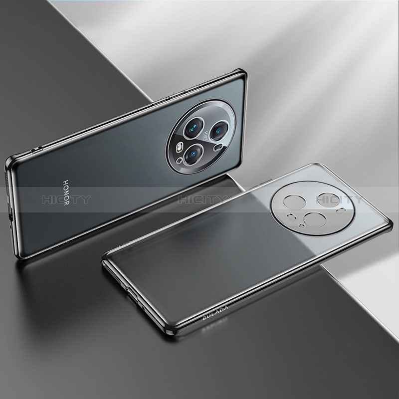 Custodia Silicone Trasparente Ultra Sottile Cover Morbida LD2 per Huawei Honor Magic5 Pro 5G Nero