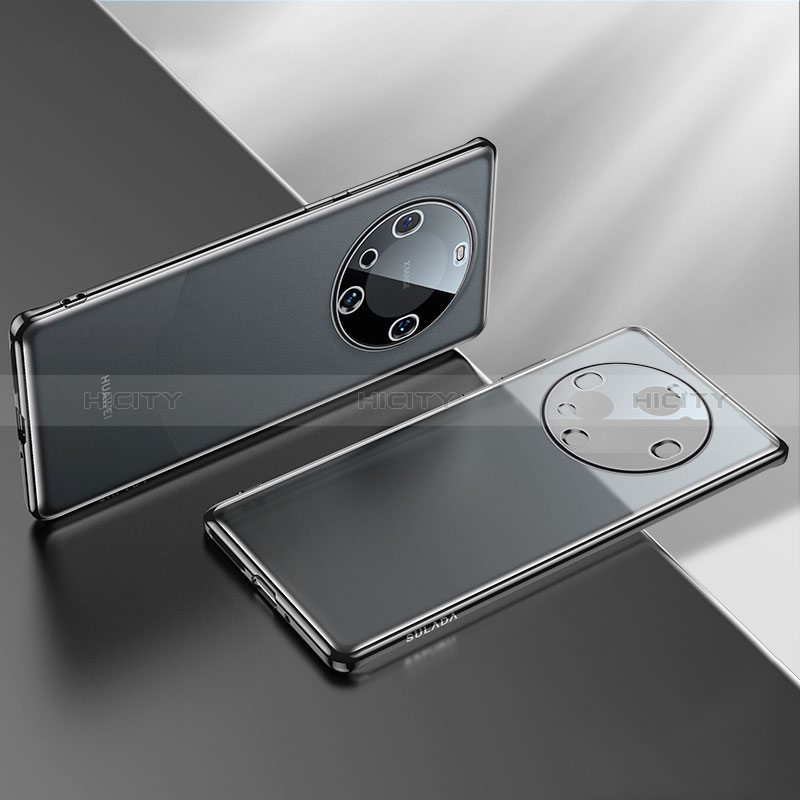 Custodia Silicone Trasparente Ultra Sottile Cover Morbida LD2 per Huawei Mate 60 Pro+ Plus Nero
