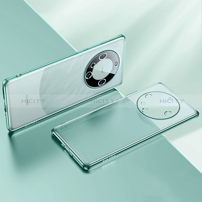 Custodia Silicone Trasparente Ultra Sottile Cover Morbida LD2 per Huawei Mate 60 Verde