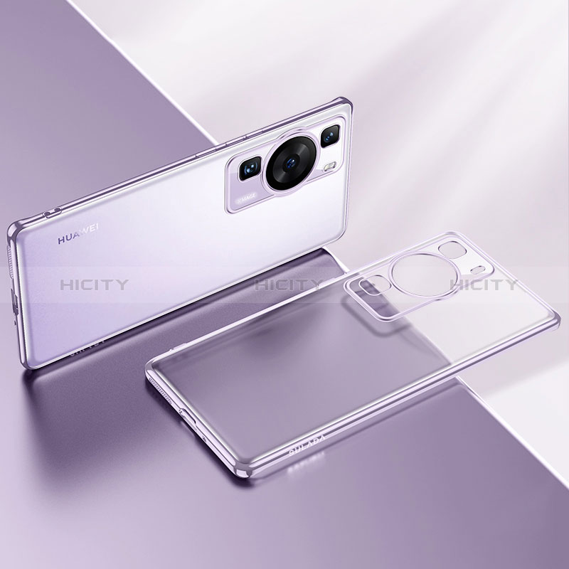 Custodia Silicone Trasparente Ultra Sottile Cover Morbida LD2 per Huawei P60 Pro Viola