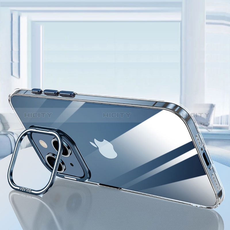 Custodia Silicone Trasparente Ultra Sottile Cover Morbida LD6 per Apple iPhone 14 Plus Blu