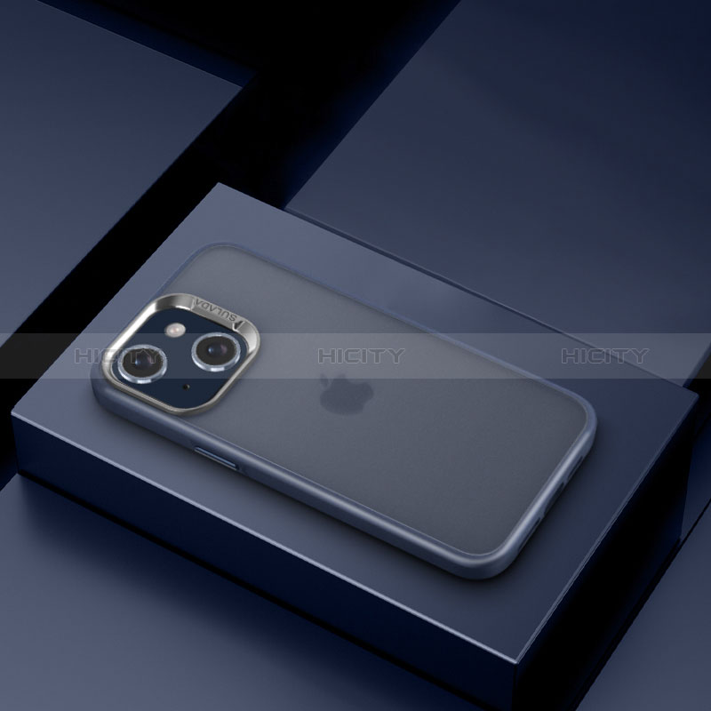 Custodia Silicone Trasparente Ultra Sottile Cover Morbida LD8 per Apple iPhone 14 Plus Blu