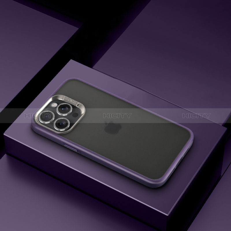 Custodia Silicone Trasparente Ultra Sottile Cover Morbida LD8 per Apple iPhone 14 Pro Max Viola
