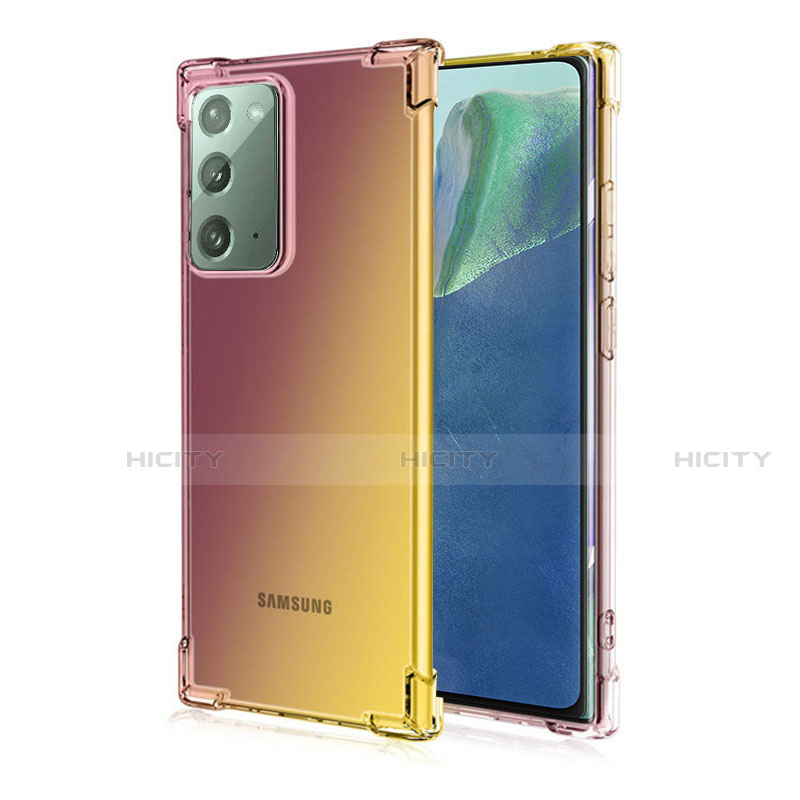 Custodia Silicone Trasparente Ultra Sottile Cover Morbida N01 per Samsung Galaxy Note 20 5G Marrone