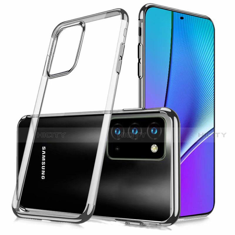 Custodia Silicone Trasparente Ultra Sottile Cover Morbida N02 per Samsung Galaxy Note 20 5G Argento
