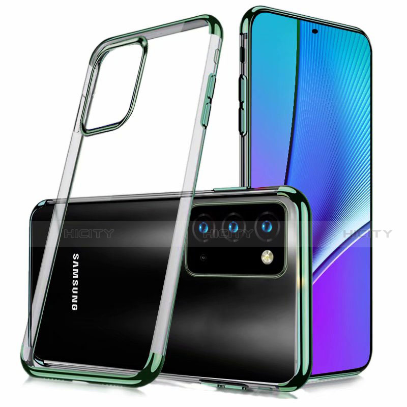 Custodia Silicone Trasparente Ultra Sottile Cover Morbida N02 per Samsung Galaxy Note 20 5G Verde Notte