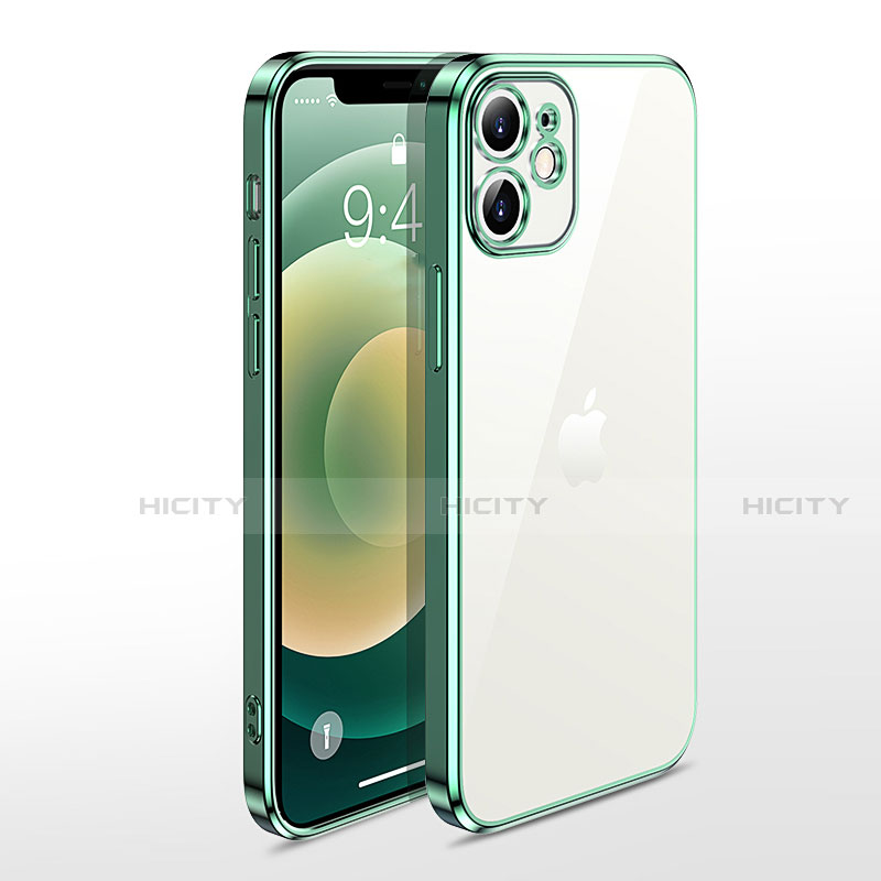 Custodia Silicone Trasparente Ultra Sottile Cover Morbida N04 per Apple iPhone 12 Mini Verde