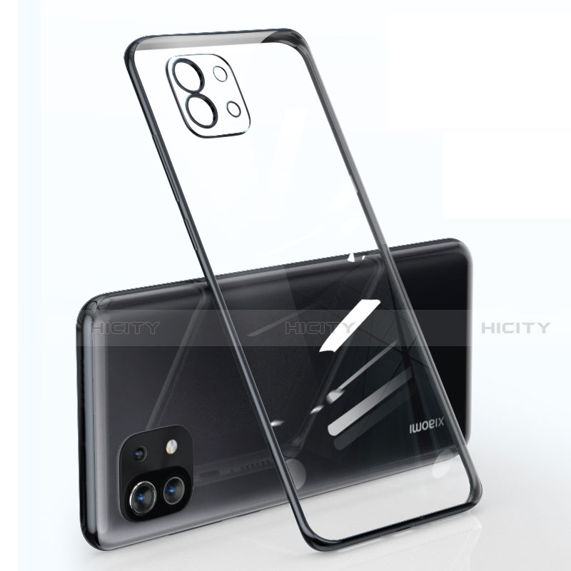 Custodia Silicone Trasparente Ultra Sottile Cover Morbida per Xiaomi Mi 11 Lite 5G Nero