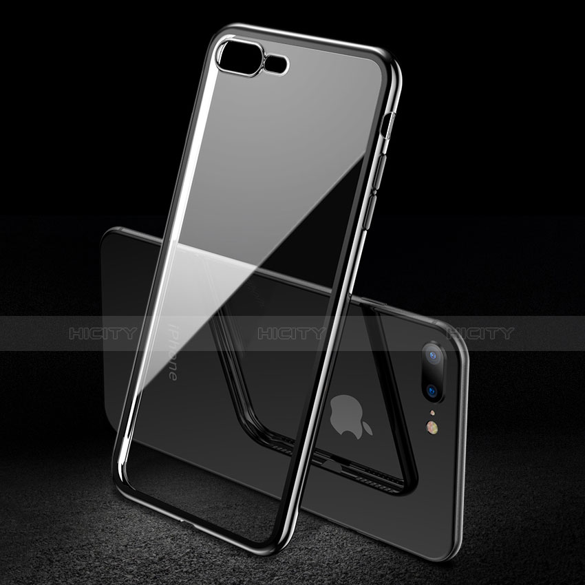 Custodia Silicone Trasparente Ultra Sottile Cover Morbida Q04 per Apple iPhone 8 Plus