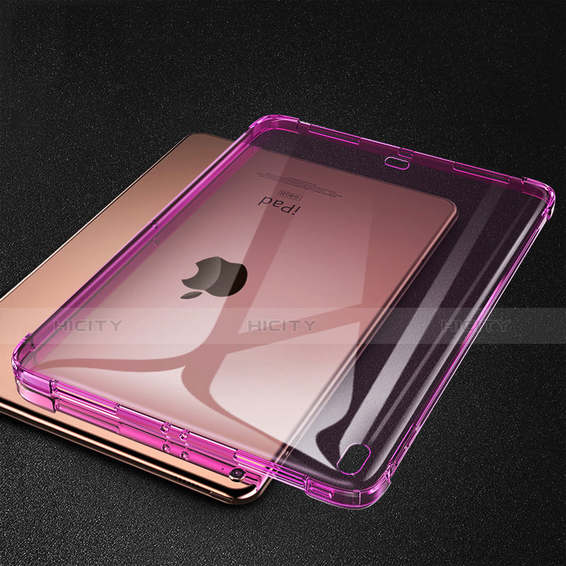 Custodia Silicone Trasparente Ultra Sottile Cover Morbida S01 per Apple iPad Pro 11 (2018) Rosa