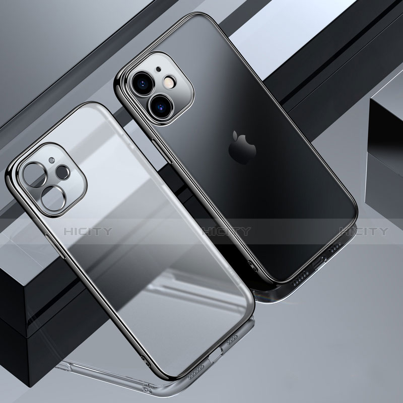 Custodia Silicone Trasparente Ultra Sottile Cover Morbida S01 per Apple iPhone 12 Pro Nero
