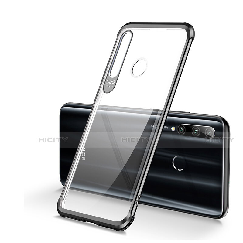 Custodia Silicone Trasparente Ultra Sottile Cover Morbida S01 per Huawei Honor 20 Lite Nero