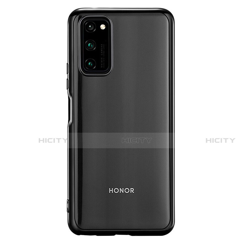 Custodia Silicone Trasparente Ultra Sottile Cover Morbida S01 per Huawei Honor V30 Pro 5G Nero