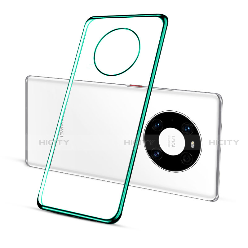 Custodia Silicone Trasparente Ultra Sottile Cover Morbida S01 per Huawei Mate 40 Pro Verde