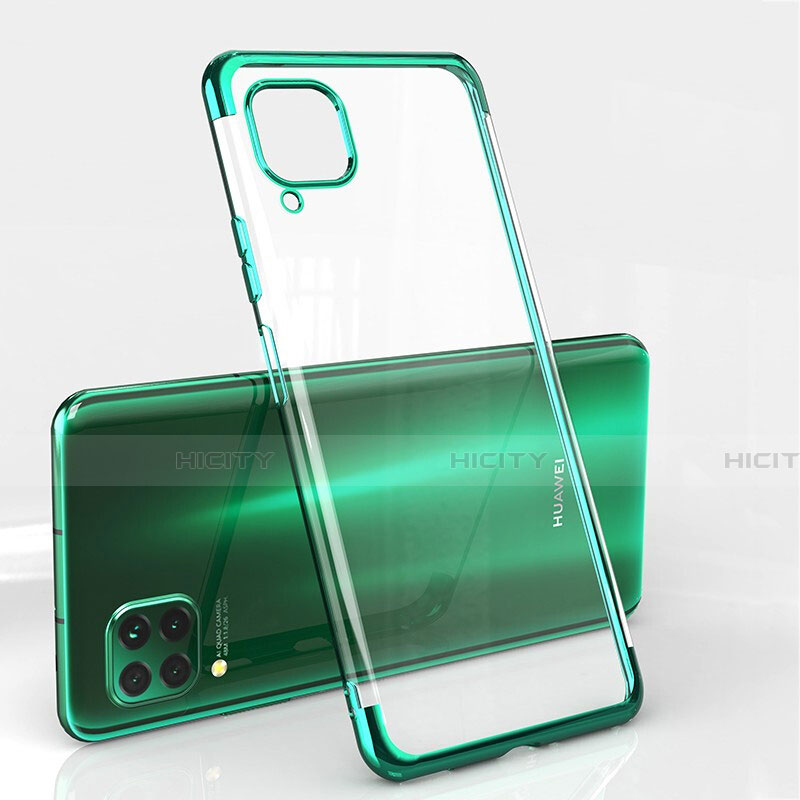 Custodia Silicone Trasparente Ultra Sottile Cover Morbida S01 per Huawei Nova 7i Verde