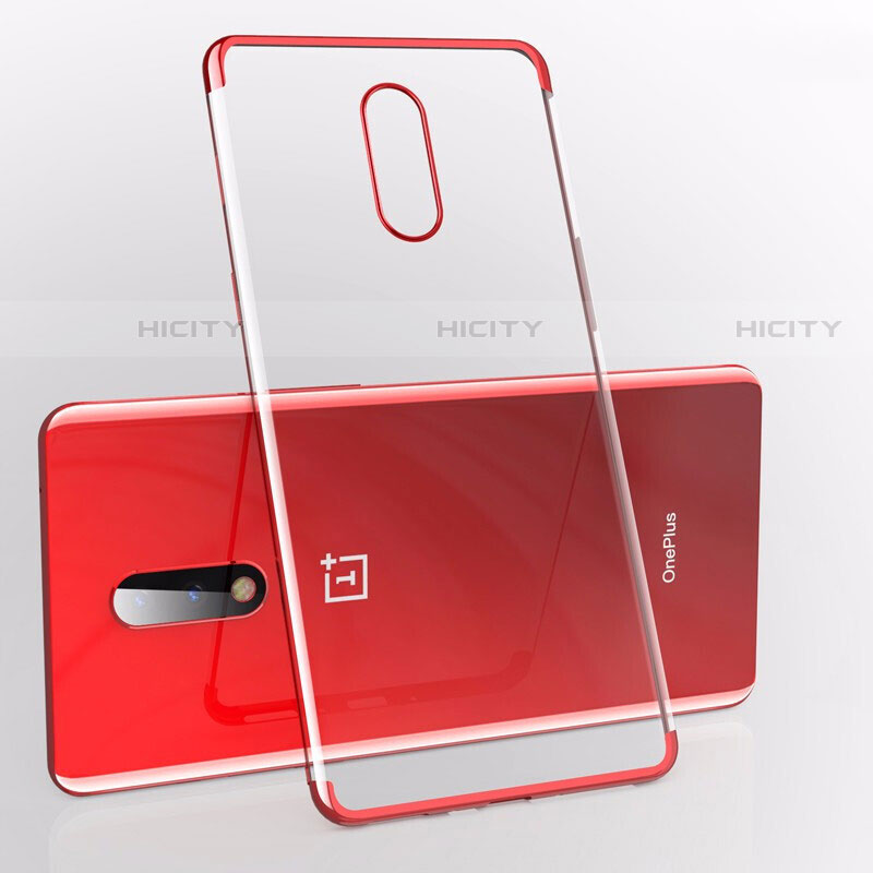 Custodia Silicone Trasparente Ultra Sottile Cover Morbida S01 per OnePlus 7