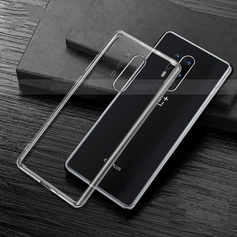 Custodia Silicone Trasparente Ultra Sottile Cover Morbida S01 per OnePlus 8 Pro Chiaro
