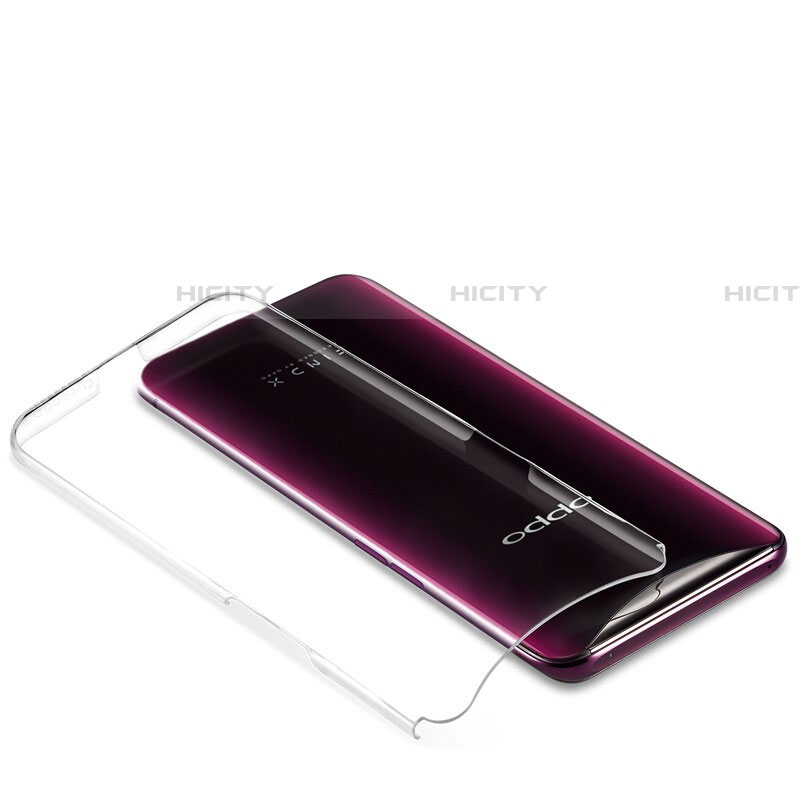 Custodia Silicone Trasparente Ultra Sottile Cover Morbida S01 per Oppo Find X Chiaro