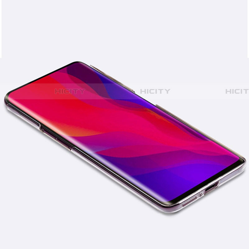 Custodia Silicone Trasparente Ultra Sottile Cover Morbida S01 per Oppo Find X Chiaro