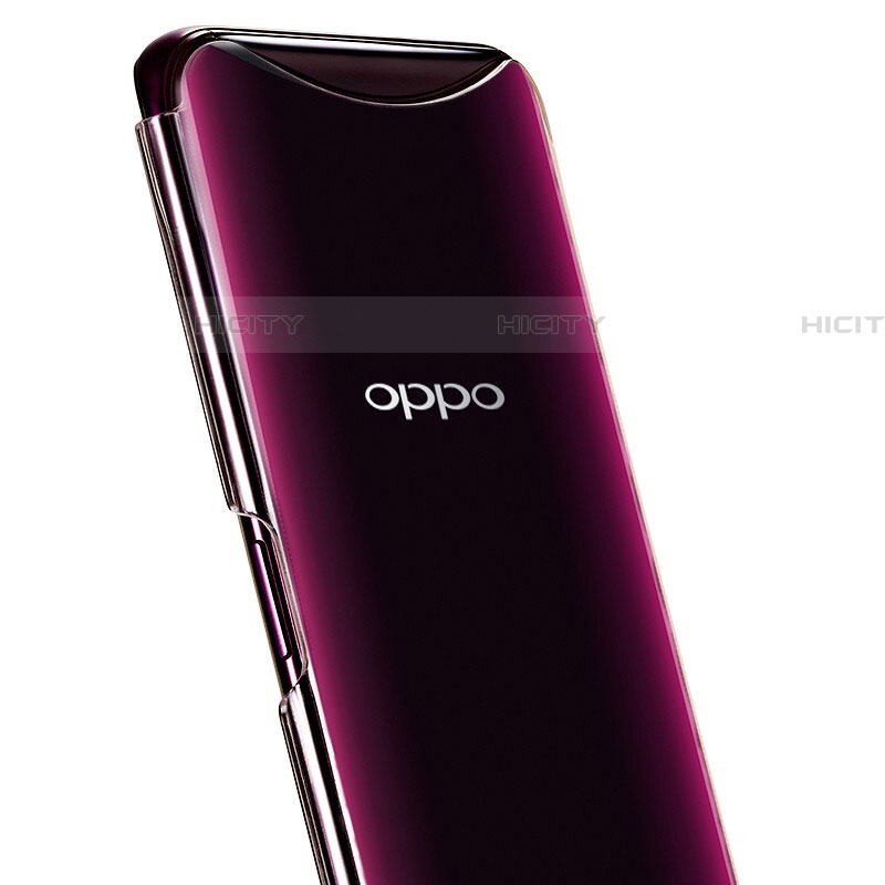 Custodia Silicone Trasparente Ultra Sottile Cover Morbida S01 per Oppo Find X Chiaro