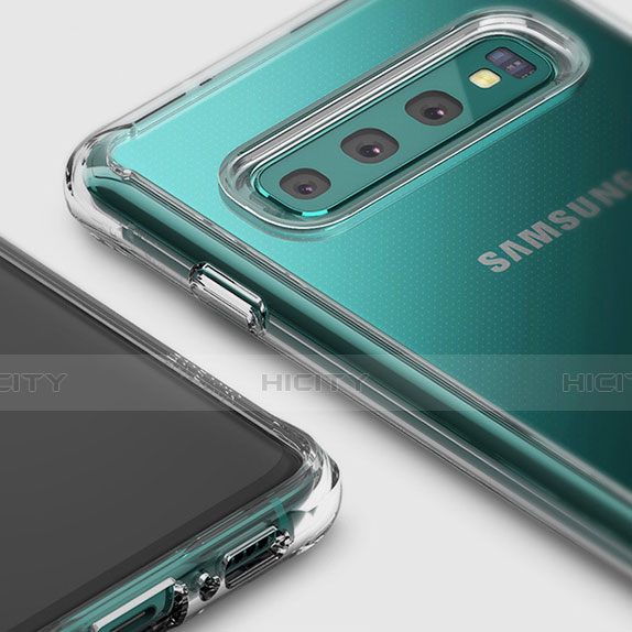 Custodia Silicone Trasparente Ultra Sottile Cover Morbida S01 per Samsung Galaxy S10 Plus