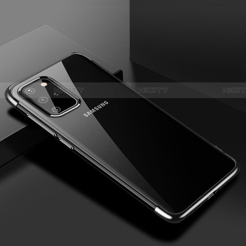 Custodia Silicone Trasparente Ultra Sottile Cover Morbida S01 per Samsung Galaxy S20 Plus 5G Nero