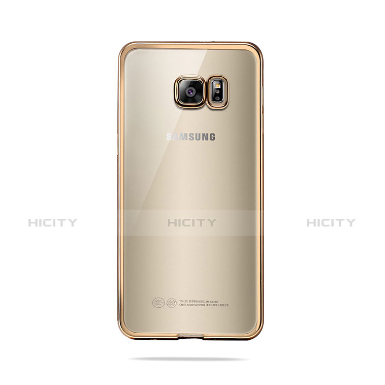 Custodia Silicone Trasparente Ultra Sottile Cover Morbida S01 per Samsung Galaxy S6 Edge+ Plus SM-G928F