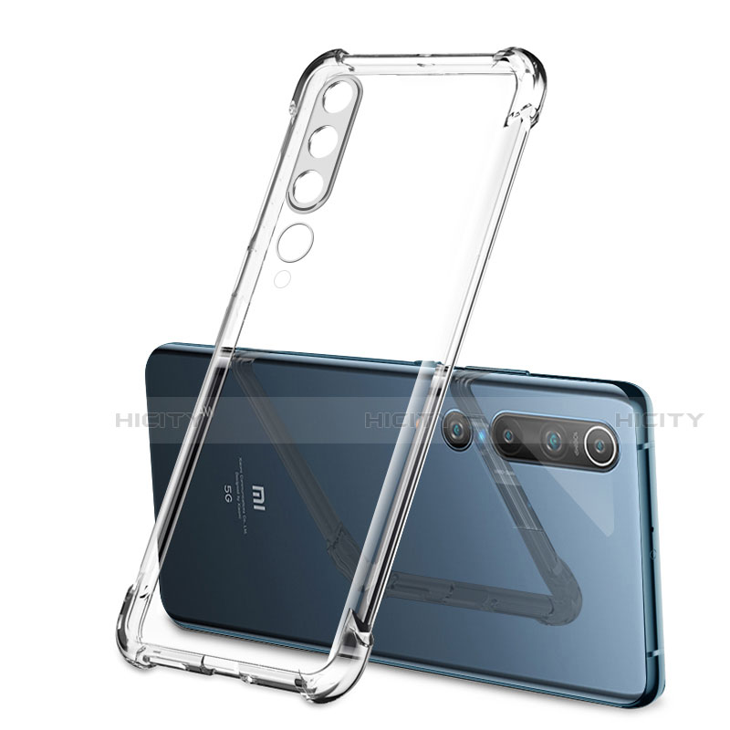 Custodia Silicone Trasparente Ultra Sottile Cover Morbida S01 per Xiaomi Mi 10 Chiaro