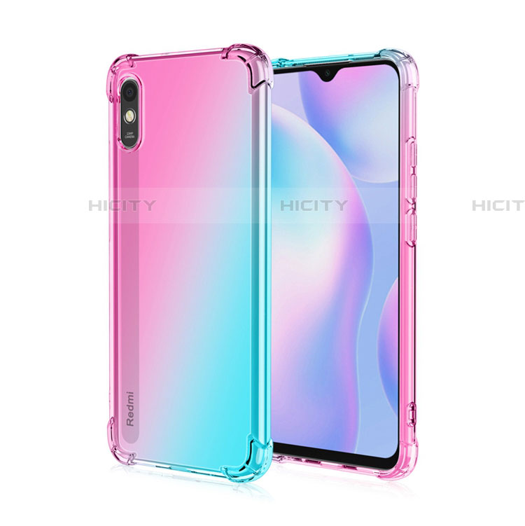 Custodia Silicone Trasparente Ultra Sottile Cover Morbida S01 per Xiaomi Redmi 9A Rosa