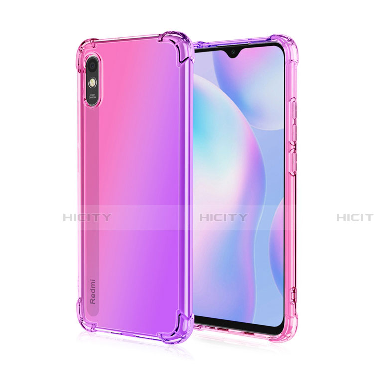 Custodia Silicone Trasparente Ultra Sottile Cover Morbida S01 per Xiaomi Redmi 9i Lavanda