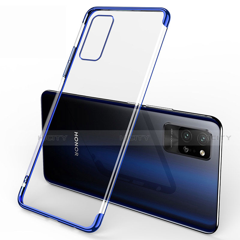 Custodia Silicone Trasparente Ultra Sottile Cover Morbida S02 per Huawei Honor Play4 Pro 5G Blu