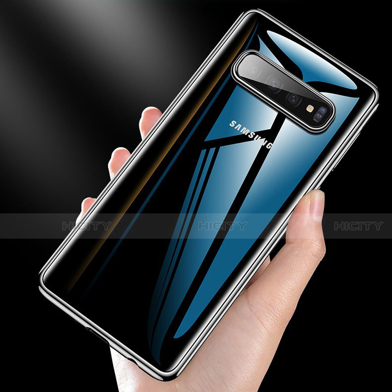 Custodia Silicone Trasparente Ultra Sottile Cover Morbida S02 per Samsung Galaxy S10 5G Chiaro
