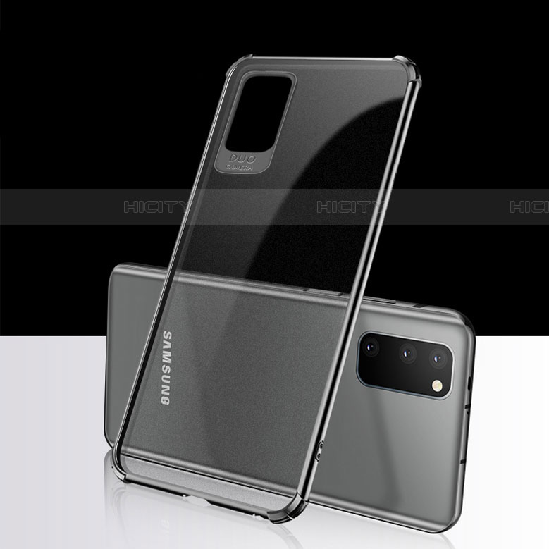 Custodia Silicone Trasparente Ultra Sottile Cover Morbida S02 per Samsung Galaxy S20 5G Nero