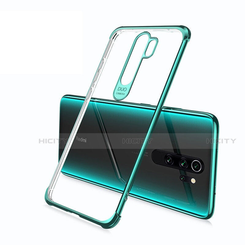 Custodia Silicone Trasparente Ultra Sottile Cover Morbida S02 per Xiaomi Redmi Note 8 Pro Verde