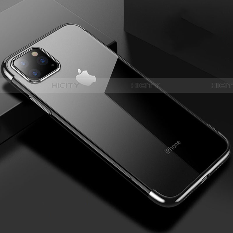 Custodia Silicone Trasparente Ultra Sottile Cover Morbida S03 per Apple iPhone 11 Pro Max Nero