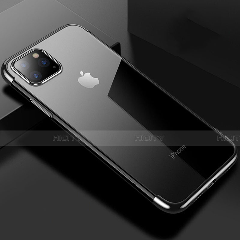 Custodia Silicone Trasparente Ultra Sottile Cover Morbida S03 per Apple iPhone 11 Pro Nero