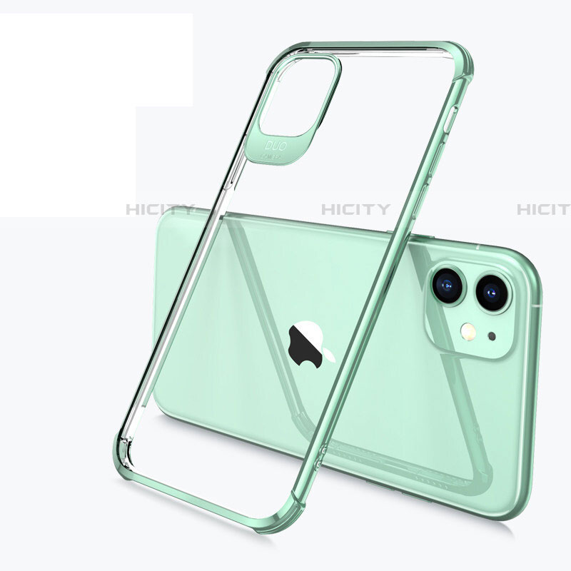 Custodia Silicone Trasparente Ultra Sottile Cover Morbida S03 per Apple iPhone 11 Verde