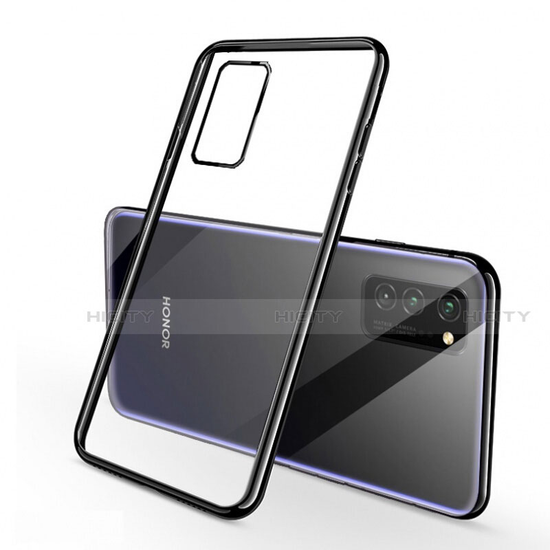 Custodia Silicone Trasparente Ultra Sottile Cover Morbida S03 per Huawei Honor V30 5G Nero