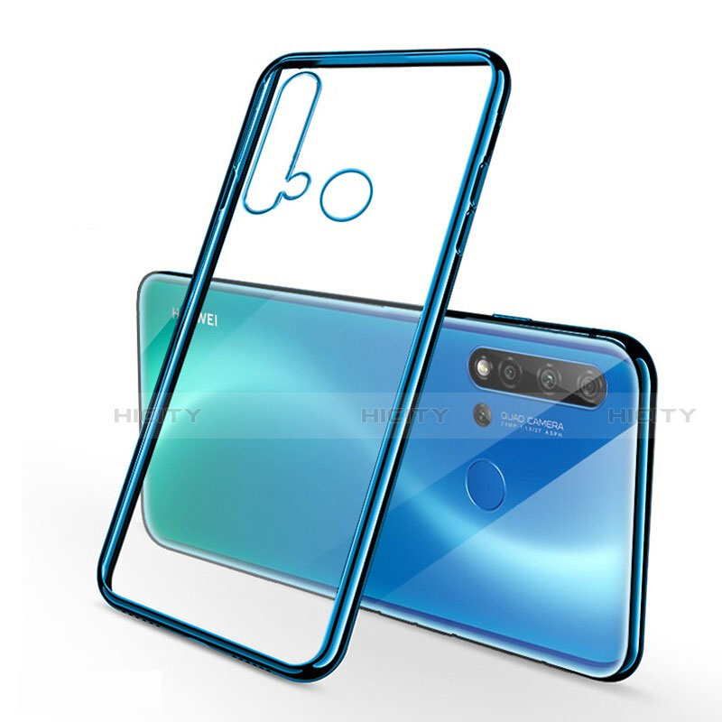 Custodia Silicone Trasparente Ultra Sottile Cover Morbida S03 per Huawei P20 Lite (2019) Blu