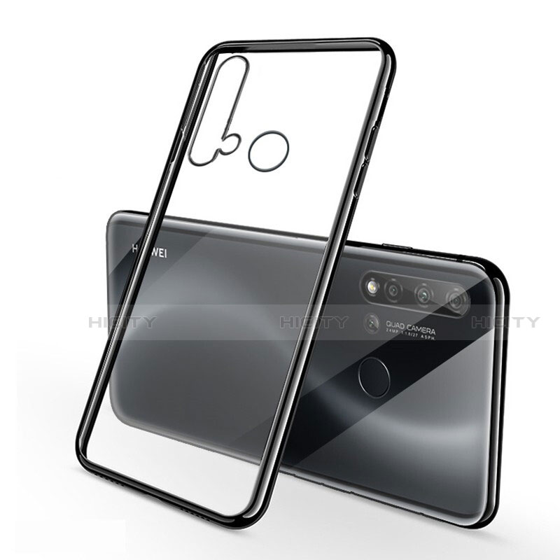 Custodia Silicone Trasparente Ultra Sottile Cover Morbida S03 per Huawei P20 Lite (2019) Nero