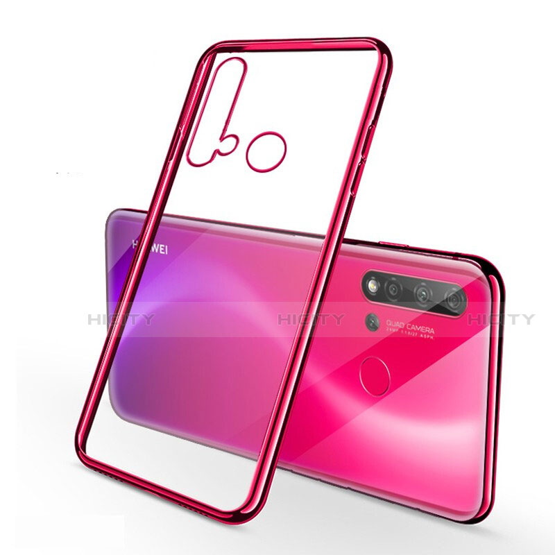Custodia Silicone Trasparente Ultra Sottile Cover Morbida S03 per Huawei P20 Lite (2019) Rosso