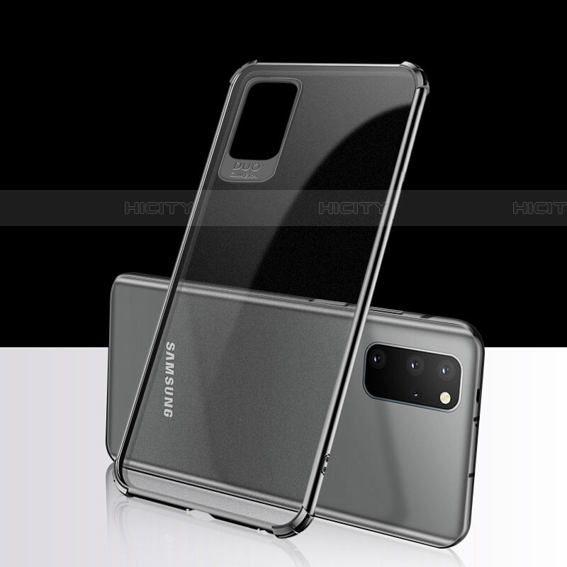 Custodia Silicone Trasparente Ultra Sottile Cover Morbida S03 per Samsung Galaxy S20 Plus Nero